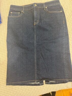 Ralph Lauren Dark Blue Denim Pencil Skirt